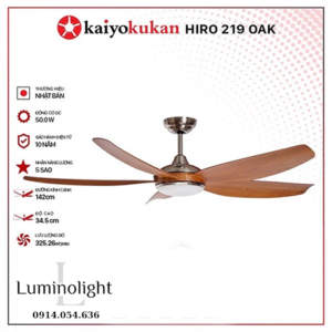 Quạt trần đèn Kaiyokukan Hiro 219 - OAK