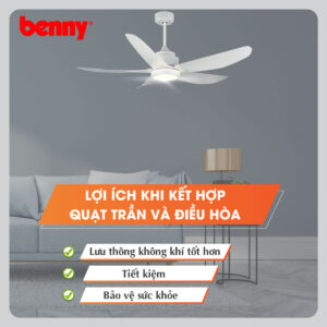 Quạt trần Amore Enterno Benny BF-C52LUX-W