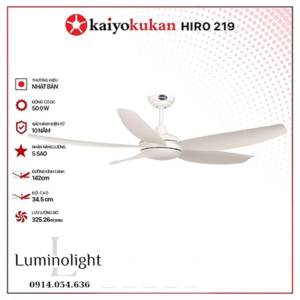 Quạt trần đèn Kaiyokukan Hiro 219